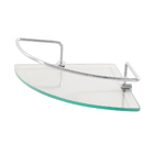 Porta Shampoo Prateleira Cromado Grade Com Vidro P/ Banheiro