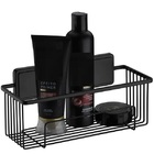 Porta Shampoo Prateleira Multiuso Fixação Adesivo Preto Fosco