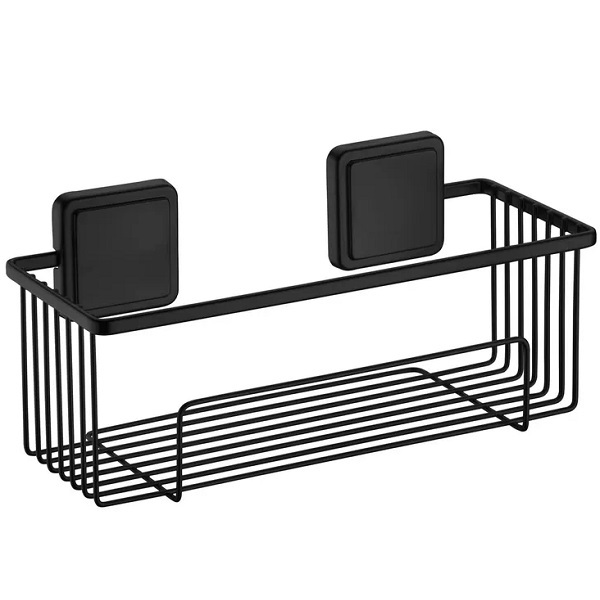 Porta Shampoo Prateleira Multiuso Fixação Adesivo Preto Fosco