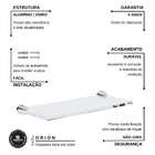 Porta Shampoo Prateleira Suporte de Vidro Para Banheiro Fenda