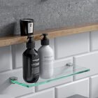 Porta Shampoo Prateleira Suporte de Vidro Para Banheiro Fenda