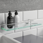 Porta Shampoo Prateleira Tripla em Vidro Para Banheiro Fenda
