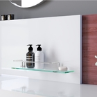 Porta Shampoo Prateleira Tripla em Vidro Para Banheiro Fenda