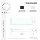 Porta Shampoo Proteção Para Banheiro e Box Orion Metal Cromad