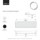 Porta Shampoo Proteção Para Banheiro e Box Orion Metal Cromad