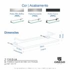 Porta Shampoo Proteção Suporte Vidro Para Banheiro Kit 2 Peça