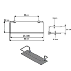 Porta Shampoo Reto 30cm Suporte Banheiro Prateleira Vidro 6mm