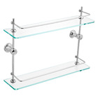Porta Shampoo Reto Duplo 30,50x40x15,40cm Prata