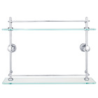 Porta Shampoo Reto Duplo 30,50x40x15,40cm Prata