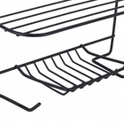 Porta Shampoo Reto Duplo com Saboneteira p/Box Black Arthi