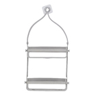 Porta Shampoo Reto Duplo Pendurar no Registro Plástico Cinza 64.77x8.89x30.81cm Home Umbra