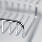 Porta Shampoo Reto Duplo 42x21x10cm Prata