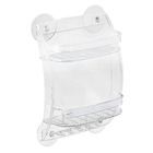 Porta Shampoo Reto Duplo 10,50x22x31cm Transparente