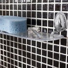 Porta Shampoo Reto Simples 9x44,50x10cm Cristal