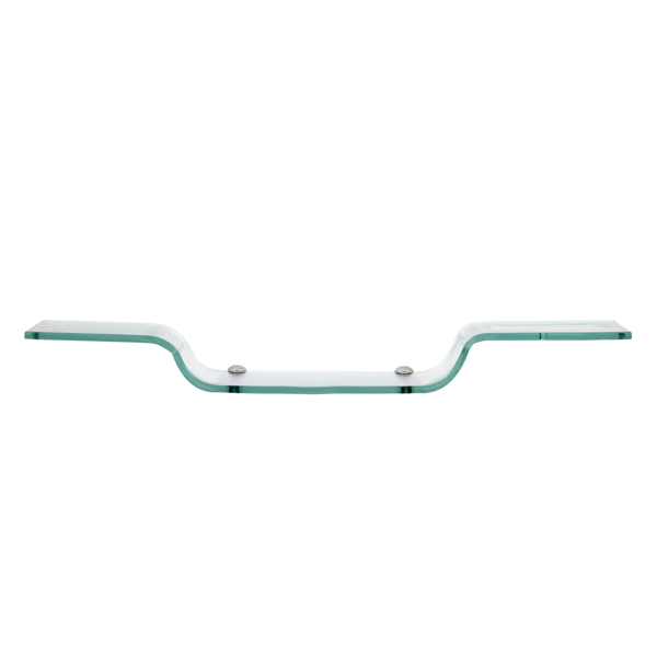 Porta Shampoo Reto Simples com Saboneteira Parafuso Cristal Incolor 60X10X0,8cm Fermar