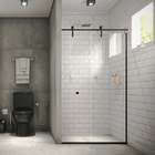 Porta Shampoo Reto Simples com Saboneteira Parafuso Metal Prata 4,4x38,1x10cm Polo Deca