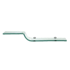 Porta Shampoo Reto Simples Parafuso Cristal Incolor 45X10X0,8cm Fermar