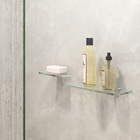 Porta Shampoo Reto Simples Parafuso Cristal Incolor 45X10X0,8cm Fermar