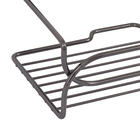 Porta Shampoo Reto Simples Ventosa Metal Ônix  8x25x14cm Future