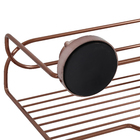 Porta Shampoo Reto Simples Ventosa Metal Bronze  8x25x14cm Future