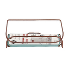 Porta Shampoo Reto Simples Ventosa Metal Bronze  8x25x14cm Future