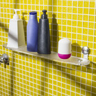 Porta Shampoo Reto Simples 7,04x10,50x51cm Prata