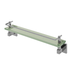 Porta Shampoo Reto Simples Parafuso Metal Prata 7,9x47,2x11,1cm Versata Fani