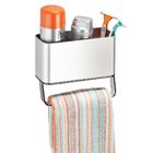 Porta Shampoo Reto Simples Adesivo Metal Prata Peel-and-Stick Interdesign