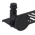 Porta Shampoo Reto Simples Parafuso Metal Preto 9,5x50x10,6 Living Fani