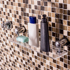 Porta Shampoo Reto Simples 8,50x40x10cm Transparente