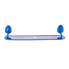 Porta Shampoo Reto Simples Parafuso Plástico Azul 8,5x14x54cm Bonno Aquaplás