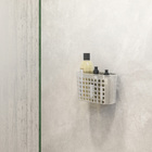 Porta Shampoo Reto Simples Ventosa Plástico Cristal 12x9,5x19cm  Sensea