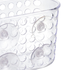 Porta Shampoo Reto Simples Ventosa Plástico Cristal 12x9,5x19cm  Sensea