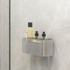 Porta Shampoo Reto Simples Ventosa Plástico Incolor 10x22x10cm  Arthi