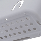 Porta Shampoo Reto Simples de Pendurar no Registro Plástico Cinza 28x10x10cm Easy Sensea