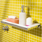 Porta Shampoo Reto Simples 4x37,20x15,40cm Branco