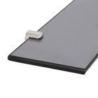 Porta Shampoo Reto Simples Parafuso Vidro Fumê 40x10x0,8cm Home HAB