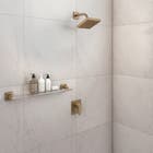 Porta Shampoo Reto Metal e Acrílico Square Ouro Polido Docol