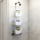 Porta Shampoo Reto Triplo Banheiro Plástico Bask Umbra