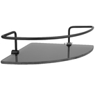 Porta Shampoo Sabonete Preto Suporte Canto Parede Banheiro