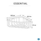 Porta Shampoo Simples Canto Ventosa Metal Essential Sensea