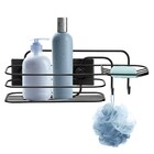 Porta Shampoo Simples com Saboneteira Adesivo 3M Preto Fosco Arthi