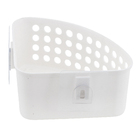 Porta Shampoo Simples de Canto Ventosa Branco Funk Sensea