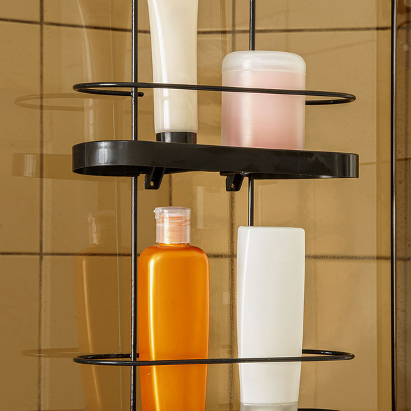 Porta Shampoo Suporte Box 3 Andares Banheiro All Black