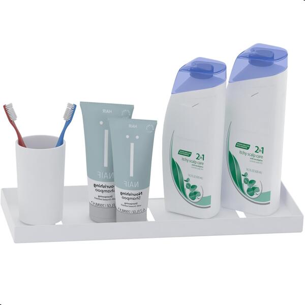 Porta Shampoo Suporte De Parede Banheiro Inox Branco Max