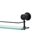 Porta Shampoo Suporte Prateleira Vidro Banheiro Preto Luxo