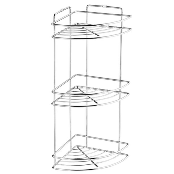 Porta Shampoo Suporte Triplo Cantoneira Inox Para Banheiro