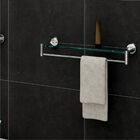 Porta Shampoo Toalheiro Athenas Inox e Metal Prata Alto Brilh