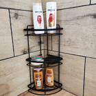 Porta Shampoo Triplo Multiuso  Suporte Para Shampoo Preto Fos