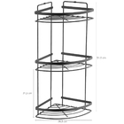 Porta Shampoo Triplo Multiuso  Suporte Para Shampoo Preto Fos